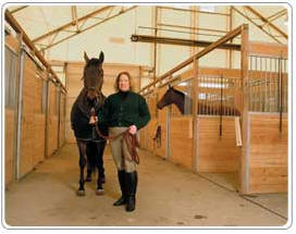 Inside Brooklyn Stables - Fabric Cover Structure - Commercial Equestrian Arena, Barn & Stables