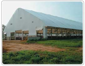 Fabric Covered Steel Truss Dairy Farm Buildings and Barns 4 - Milestones Building & Design
