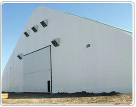 Outside end of grain storage structure