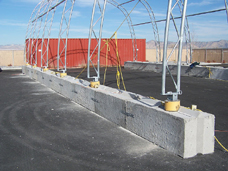 Fabric Structures - Fabric Buildings Precast Cement Block Foundation